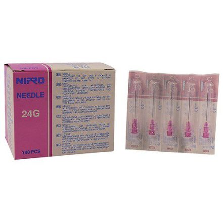 Needle Hypodermic 24g x 32mm (100) (Nipro)