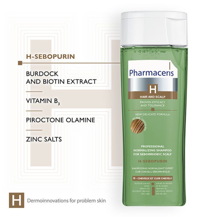 Pharmaceris H-Sebopurin Normalising Shampoo (250ml) – product image 3