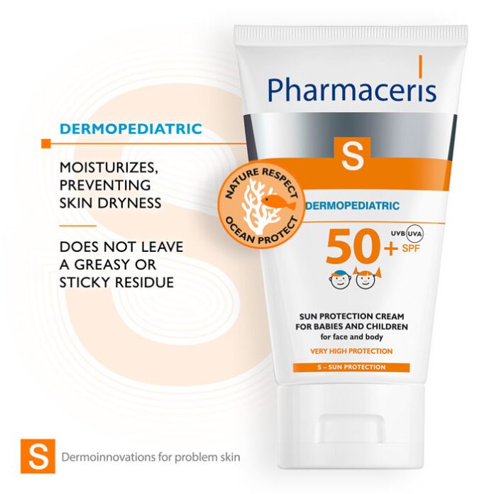 Pharmaceris S-Dermo-Paediatric Face & Body Cream SPF 50+ (125ml) – product image 4