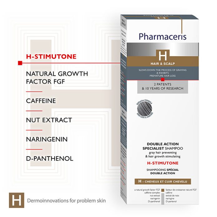 Pharmaceris H-Stimutone Anti-Grey Shampoo (250ml) – product image 3