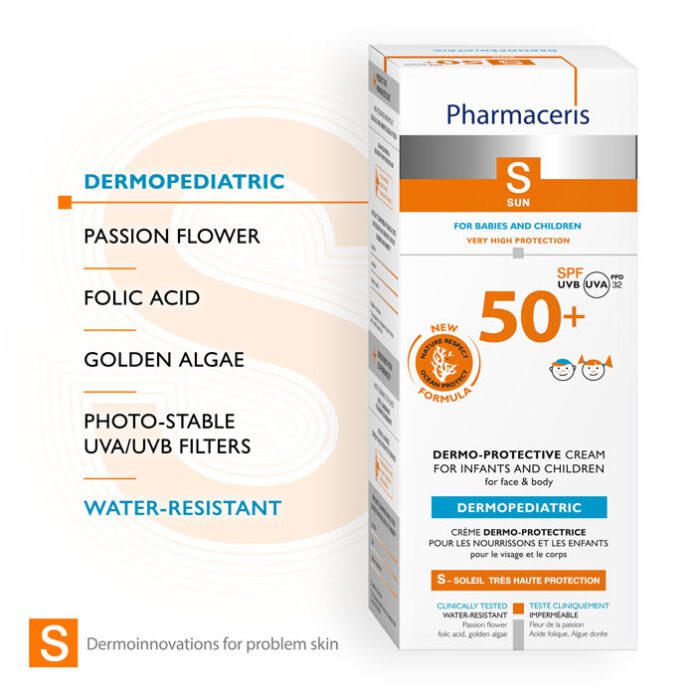 Pharmaceris S-Dermo-Paediatric Face & Body Cream SPF 50+ (125ml) – product image 3
