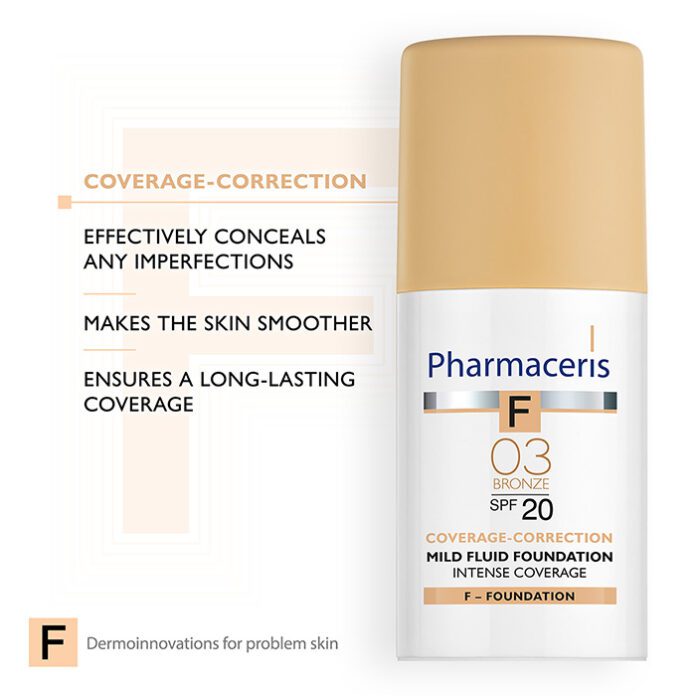 Pharmaceris F-Intense Coverage Foundation SPF 20 03 Bronze (30ml) – product image 4